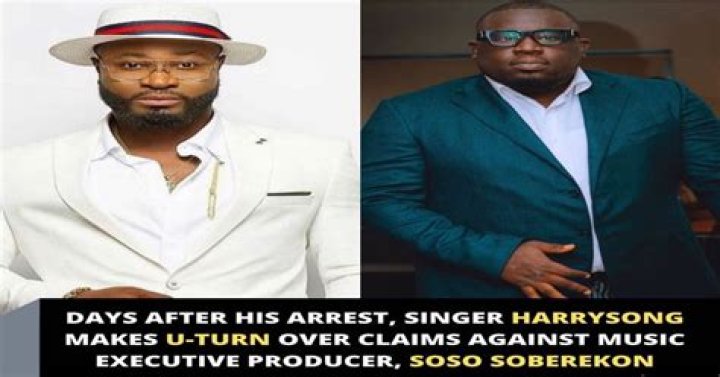 
After Apologizing To Soso Soberekon, Singer Harrysong Will Be Released From Police Custody. 