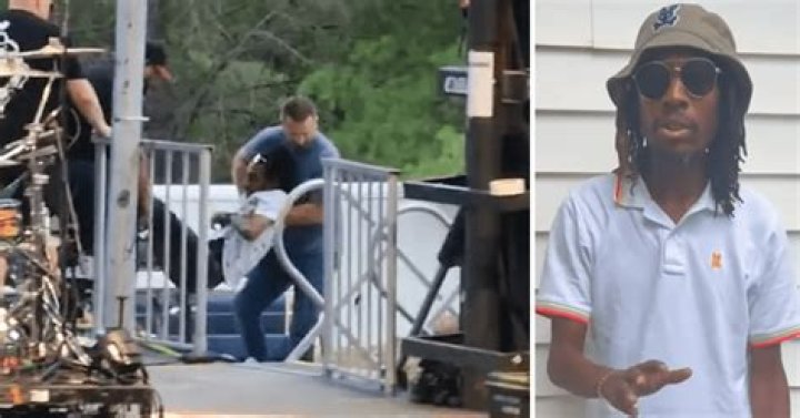 
Is D-Roc OK? Ying Yang Twins rapper taken away by security after collapsing on stage 