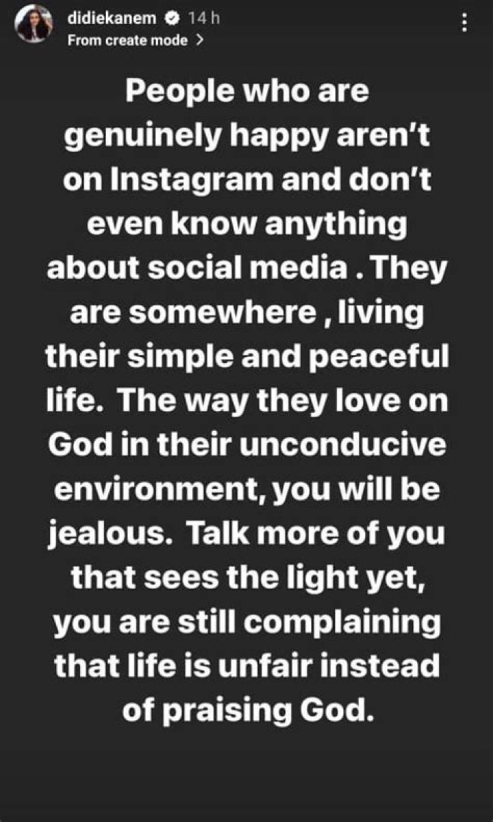
People who are genuinely happy are not on social media – Actress Didi Ekanem says 